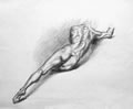 Michael Hensley Drawings, Female Form 60